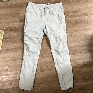 Pacsun Zip-Off Trek Pants in Sky Blue, size medium, gently used, no sign of wear